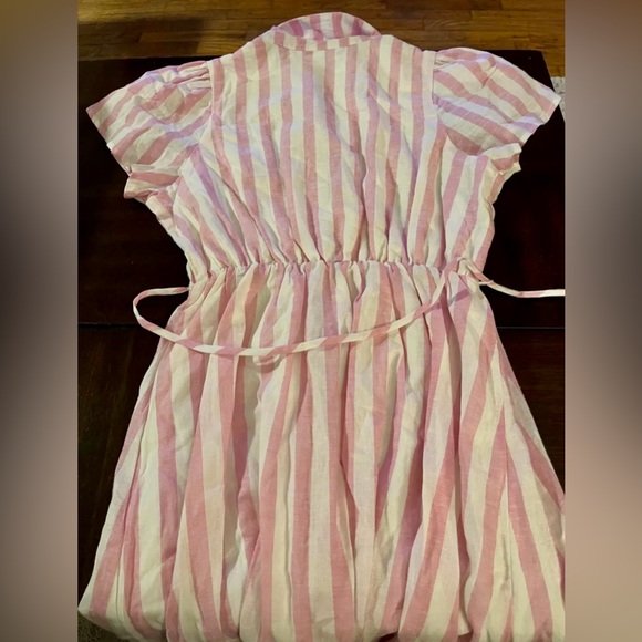 Draper James Pink And White Stripe Shirt Dress-Size SMALL - Picture 2 of 4